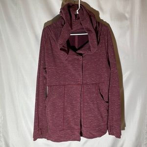 Lululemon cardigan (sz 6) red with hood.
